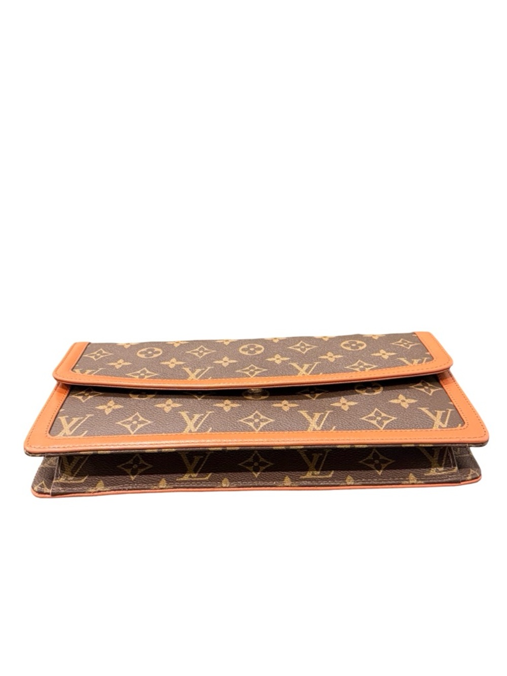 Louis Vuitton Vintage Monogram Canvas Clutch Pochette Brown LV Envelope Bag - Picture 6 of 17